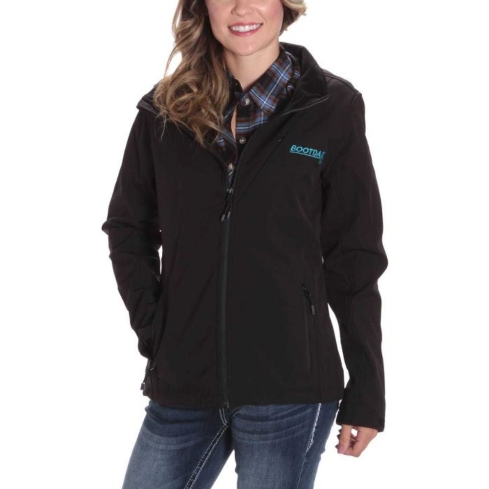BootDaddy Womens Black Soft Shell TEK Jacket women's size 3XL